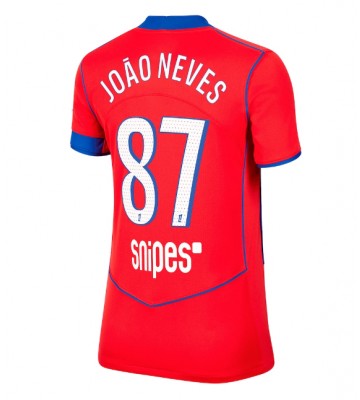Paris Saint-Germain Joao Neves #87 Tredjetröja Dam 2025-26 Kortärmad